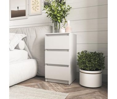 Прикроватная тумба на 3 ящика в спальню T-216 от Moreli (Морели) Белый