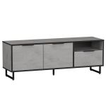 Тумба под телевизор с дверцей и ящиком F-007 от Moreli (Морели) Бетон Тефра