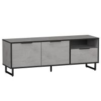 Тумба під телевізор з дверцятами та ящиком F-007 від Moreli (Морелі) Бетон Тефра
