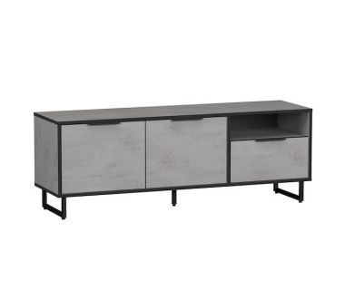 Тумба под телевизор с дверцей и ящиком F-007 от Moreli (Морели) Бетон Тефра
