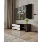 Тумба под телевизор с дверцей TV Moreli (Морели) Т-205 Венге темный/Белый