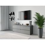 Тумба под телевизор ТВ/ТВ 4 ящика Moreli (Морели) Т-223 Антрацит