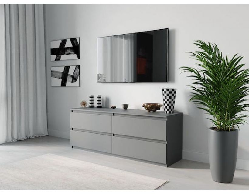 Тумба під телевізор ТВ/ТВ 4 ящики Moreli (Морелі) Т-223 Антрацит