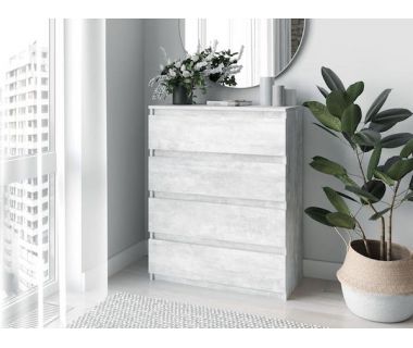 Комод с 4 ящиками и скрытыми ручками Т-215 Moreli (Морели) Бетон Комод с 4 ящиками и скрытыми ручками Т-215 Moreli (Морели) Бетон