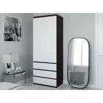 Шафа розстібна для одягу з трубою T-211 від Moreli (Морелі) Венге темна/Біла