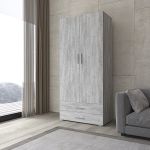 Шафа для одягу розстібна зі штангою та двома ящиками ST-0002 від Moreli (Морелі) Бетон