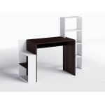 Стіл комп'ютерний, письмовий стіл з полицями ST-0025 від Moreli (Морелі) Білий/Венге темний