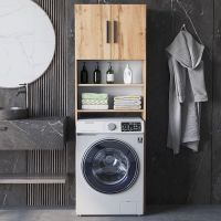 Тумба під пральну машину з дверцятами, шафа у ванну GT-0107