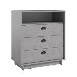 Комод для дому з 3 ящиками та полицею K-0001 від Moreli (Морелі) Бетон Тефра