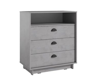 Комод для дома с 3 ящиками и полкой K-0001 от Moreli (Морели) Бетон Тефра Комод для дома с 3 ящиками и полкой K-0001 от Moreli (Морели) Бетон Тефра