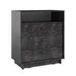 Комод для будинку з 3 ящиками та полицею K-0001 від Moreli (Морелі) Бетон Темний