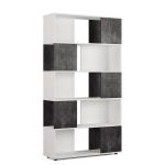 Стеллаж полки для книг и декора для дома LA-0002 от Moreli (Морели) Белый/Бетон Темный