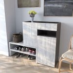 Тумба під взуття в передпокій RS-4 від Moreli (Морелі) Венге темний/Бетон