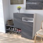 Тумба під взуття в передпокій RS-4 від Moreli (Морелі) Білий/Антрацит