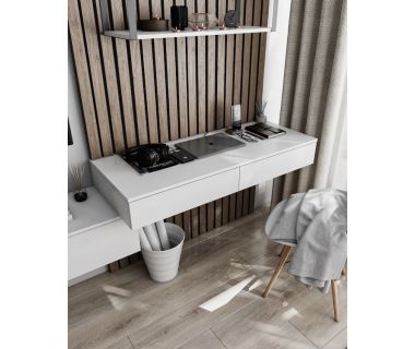 Стіл комп'ютерний підвісний на 2 ящики, письмовий стіл T-222 від Moreli (Морелі)