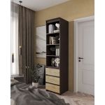 Шафа-пенал для одягу з ящиками та полицями T-219 від Moreli (Морелі) Венге темний/Аппалачі