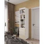 Шафа-пенал для одягу з ящиками та полицями T-219 від Moreli (Морелі) Білий/Дуб Сонома