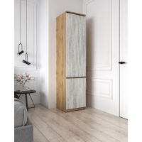 Шкаф-пенал со штангой для одежды Т-218 от Moreli (Морели) Аппалачи/Бетон