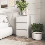 Прикроватная тумба на 3 ящика в спальню T-216 от Moreli (Морели) Белый