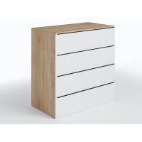 Комод 4 шухляди комбінація кольорів ТX-04 Moreli (Морелі) Дуб Сонома/Білий