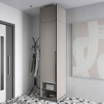 Шафа розстібна зі штангою на одну дверку з антресоллю R-0002 від Moreli (Морелі) Кашемір