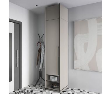 Шафа розстібна зі штангою на одну дверку з антресоллю R-0002 від Moreli (Морелі) Кашемір