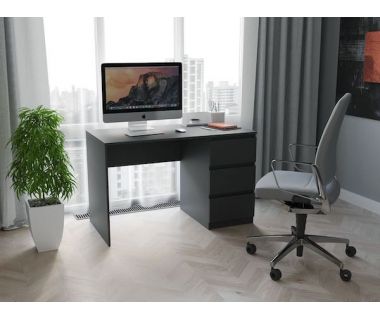 Компьютерный стол, письменный стол с 3-мя ящиками T-224 от Moreli (Морели) Антрацит Компьютерный стол, письменный стол с 3-мя ящиками T-224 от Moreli (Морели) Антрацит