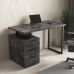 Стол компьютерный на 3 ящика, письменный стол MX-0003 от Moreli (Морели) Бетон Темний