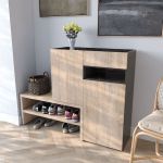 Тумба под обувь в прихожую RS-4 от Moreli (Морели) Венге темный/Дуб Сонома