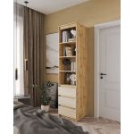 Шафа-пенал для одягу з ящиками та полицями T-219 від Moreli (Морелі) Аппалачі/Дуб Сонома