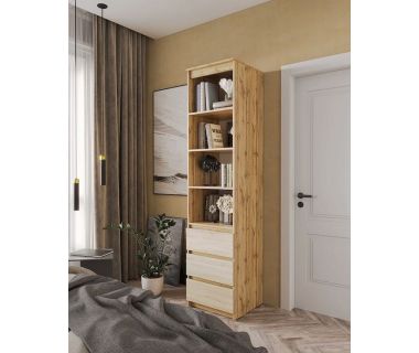 Шафа-пенал для одягу з ящиками та полицями T-219 від Moreli (Морелі) Аппалачі/Дуб Сонома Шафа-пенал для одягу з ящиками та полицями T-219 від Moreli (Морелі) Аппалачі/Дуб Сонома