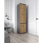 Шкаф-пенал с полками для одежды T-217 от Moreli (Морели) Антрацит/Аппалачи