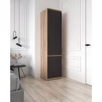 Шафа-пенал з полицями для одягу T-217 від Moreli (Морелі) Дуб Сонома/Венге темний