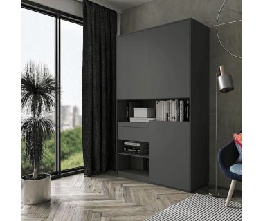 Шкаф распашной для книг и документов RS-1 от Moreli (Морели) Антрацит