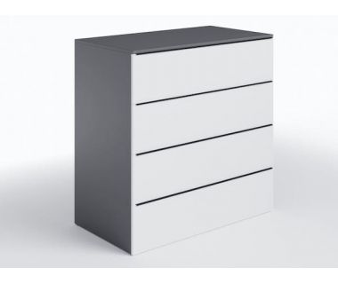 Комод 4 ящика комбинация цветов ТX-04 Moreli (Морели) Антрацит/Белый Комод 4 ящика комбинация цветов ТX-04 Moreli (Морели) Антрацит/Белый