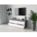 Тумба под телевизор ТВ/ТВ 4 ящика Moreli (Морели) Т-223 Антрацит/Белый