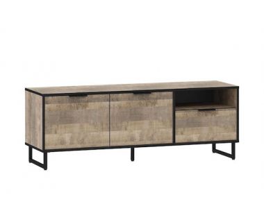 Тумба под телевизор с дверцей и ящиком F-007 от Moreli (Морели) Дуб Гранж Песочный