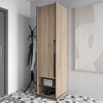 Шафа розстібна на одну дверку з полицями R-0001 від Moreli (Морелі) Дуб Сонома