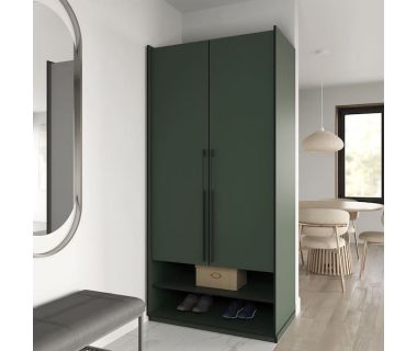 Шкаф распашной на две двери с полками R-0003 от Moreli (Морели) Зеленый Дымчатый