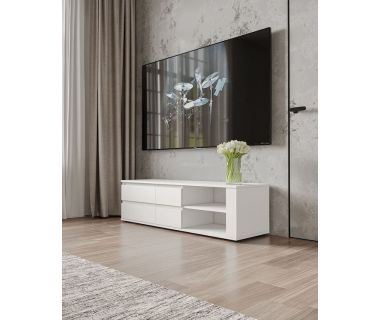 Тумба під телевізор із дверцятами TV Moreli (Морелі) Т-205 Білий