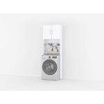 Тумба під пральну машину з дверцятами, шафа у ванну GT-0107 Біла