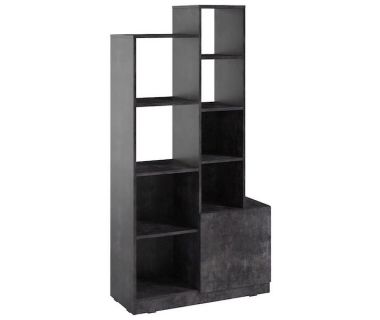 Стелаж полиці для книг та декору з дверцятами PA-0003 від Moreli (Морелі) Бетон Темний