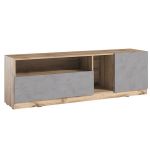 Тумба под телевизор в гостиную, тумба под ТВ, TV тумба PA0004 от Moreli (Морели) Аппалачи/Бетон Тефра