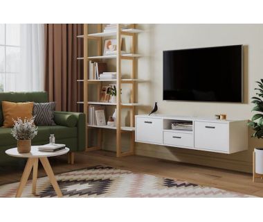 Тумба під телевізор навісна, тумба під TV/ТВ Seul від Moreli (Морелі) Білий