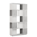 Стеллаж полки для книг и декора для дома LA-0002 от Moreli (Морели) Белый/Бетон Тефра