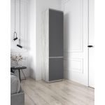 Шафа-пенал з полицями для одягу T-217 від Moreli (Морелі) Бетон/Антрацит