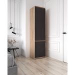 Шафа-пенал з полицями для одягу T-217 від Moreli (Морелі) Дуб Сонома/Венге темний