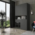 Шкаф распашной для книг и документов RS-1 от Moreli (Морели) Антрацит