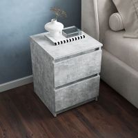 Тумба ліжка в спальню, з фасадами без ручок Т-225 від Moreli (Морелі) Бетон