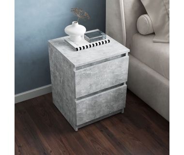 Тумба прикроватная в спальню, с фасадами без ручек Т-225 от Moreli (Морели) Бетон Тумба прикроватная в спальню, с фасадами без ручек Т-225 от Moreli (Морели) Бетон
